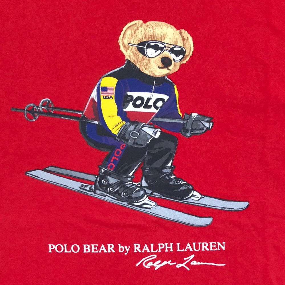 POLO RALPH LAUREN TEE / BEAR SKI (L) 🍂